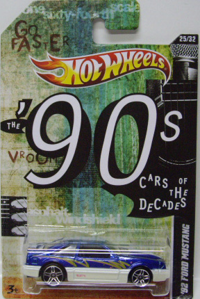 画像: 2012 WALMART EXCLUSIVE "CARS OF THE DECADES" 【'92 FORD MUSTANG】 BLUE-WHITE/PR5