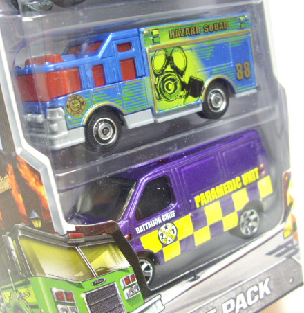 画像: 2012 MATCHBOX 5PACK - EMT (Highway Pumpe / Pierce Dash Fire Engine / 2008 Ford E-350 Ambulance / Hazard Squad /1995 Ford Transit Van ) 