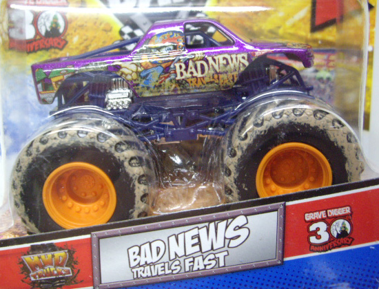 画像: 2012 MONSTER JAM INSIDE TOPPS 【BAD NEWS TRAVELS FAST】 PURPLE (MWD TRUCKS)