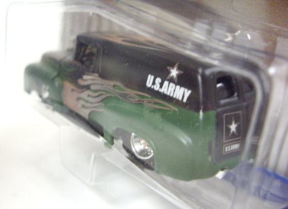 画像: 2003 K・B TOYS  EXCLUSIVE MILITARY RODS 【ARMY '56 FORD PANEL】 FLAT GREEN-BLACK/RR