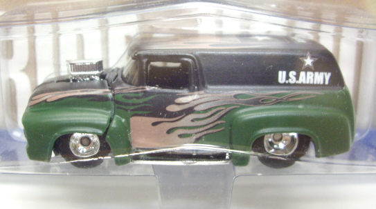 画像: 2003 K・B TOYS  EXCLUSIVE MILITARY RODS 【ARMY '56 FORD PANEL】 FLAT GREEN-BLACK/RR