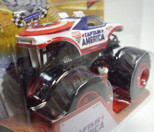 画像: 2013 MONSTER JAM included CRUCHABLE CAR! 【CAPTAIN AMERICA】 WHITE