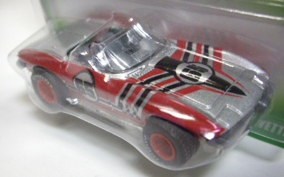 画像: 2007 WALMART EXCLUSIVE GIFT CARS 【'65 CORVETTE】　SILVER-RED/RR