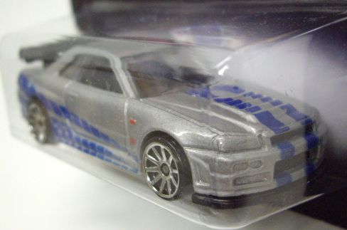 画像: 2013 WALMART EXCLUSIVE "FAST & FURIOUS" 【NISSAN SKYLINE GT-R (R34)】 SILVER/10SP (BLACK WING)