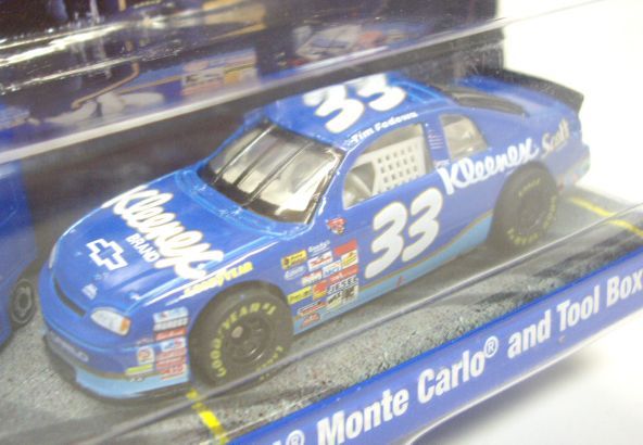 画像: 1998 HOT WHEELS PRO RACING PIT CREW 【#33 TEAM KLEENEX TIM FEDEWA/CHEVROLET MONTE CARLO and TOOL BOX】　BLUE/RR