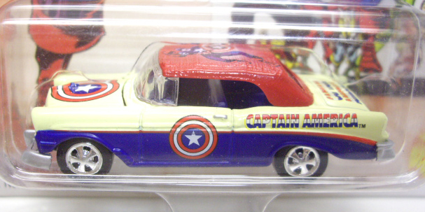 画像: 2003 JOHNNY LIGHTNING X-MEN 【CAPTAIN AMERICA - '56 CHEVY】 RED-CREAM-BLUE