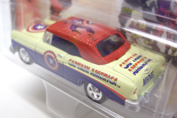 画像: 2003 JOHNNY LIGHTNING X-MEN 【CAPTAIN AMERICA - '56 CHEVY】 RED-CREAM-BLUE