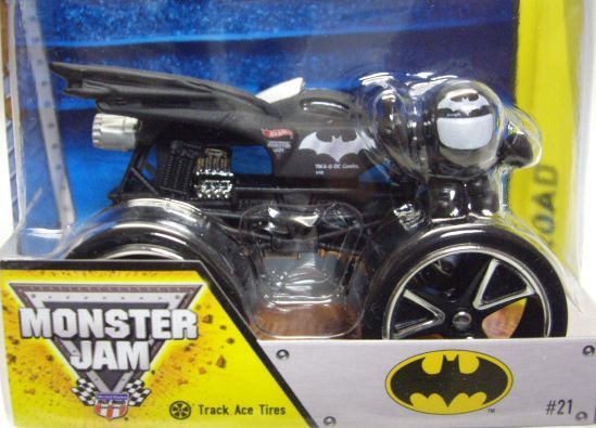 画像: 2014 MONSTER JAM included MONSTER JAM FIGURE! 【BATMOBILE】 FLAT BLACK (TRACK ACE TIRES)