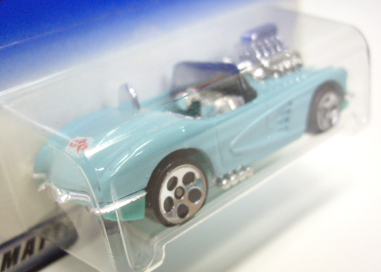 画像: 【'58 CORVETTE with ENGINE】 TURQUOISE/5H (98 BLUE CAR CARD)