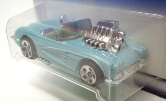 画像: 【'58 CORVETTE with ENGINE】 TURQUOISE/5H (98 BLUE CAR CARD)