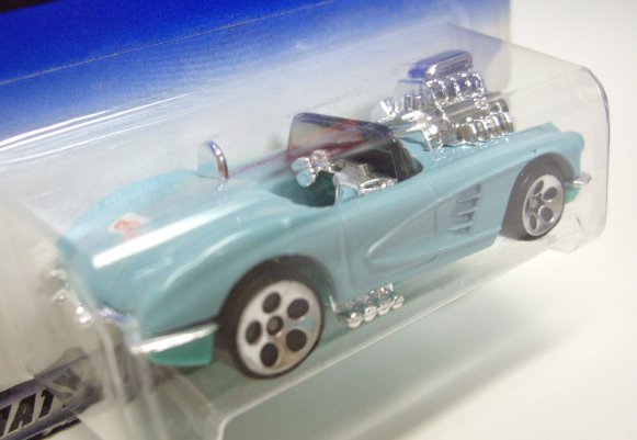 画像: 【'58 CORVETTE with ENGINE】 TURQUOISE/5H (98 RED CAR CARD)
