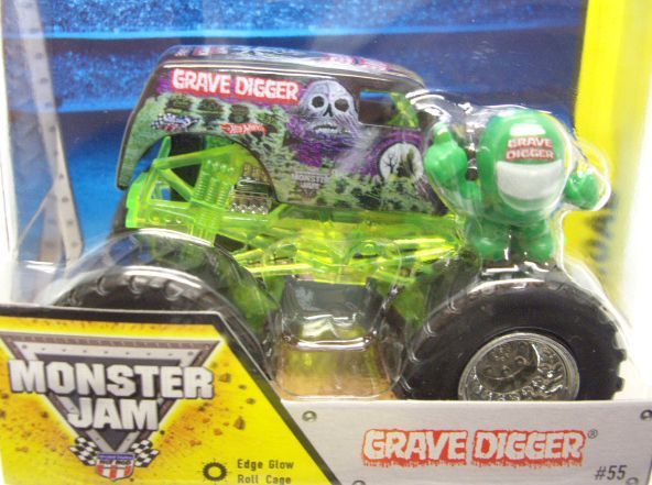 画像: 2014 MONSTER JAM included MONSTER JAM FIGURE! 【GRAVE DIGGER】 BLACK (EDGE GLOW/ROLL CAGE)