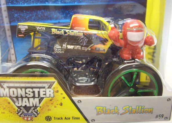 画像: 2014 MONSTER JAM included MONSTER JAM FIGURE! 【BLACK STALLION】 YELLOW (TRACK ACE TIRES)