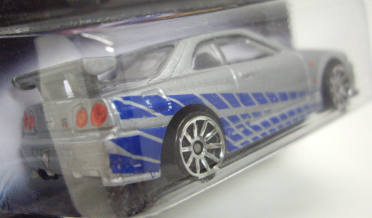 画像: 2014 WALMART EXCLUSIVE "FAST & FURIOUS" 【NISSAN SKYLINE GT-R (R34)】 SILVER/10SP (SILVER WING)