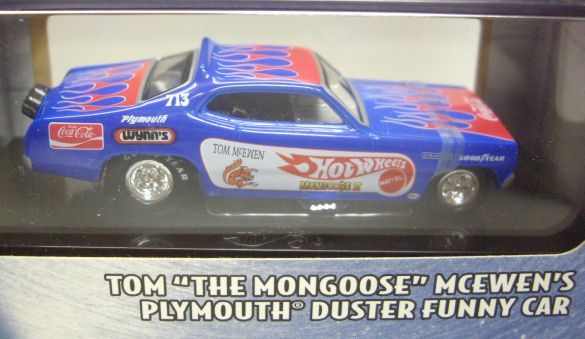 画像: 2000 100% SINGLE 【TOM "THE MONGOOSE" McEWEN'S PLYMOUTH DUSTER FUNNY CAR】 BLUE/RR