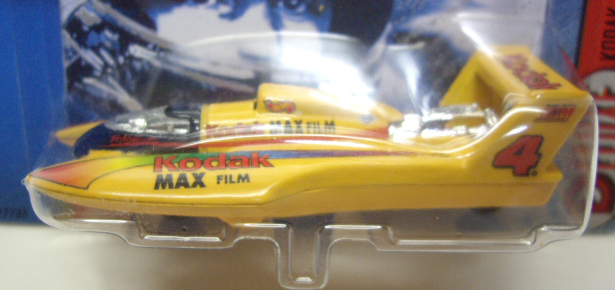 画像: 2000 HOT WHEELS RACING HYDROPLANE SERIES【#4 TEAM KODAK MAX FILM】　YELLOW