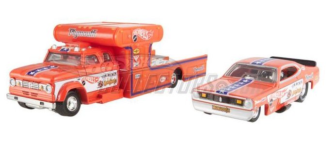 画像: 2012 RLC EXCLUSVE Tom "The Mongoose" McEwen 2Car Set  【Plymouth Duster Funny Car/ ’67 Dodge D700 Hauler】 RED/RR (5000セット限定)