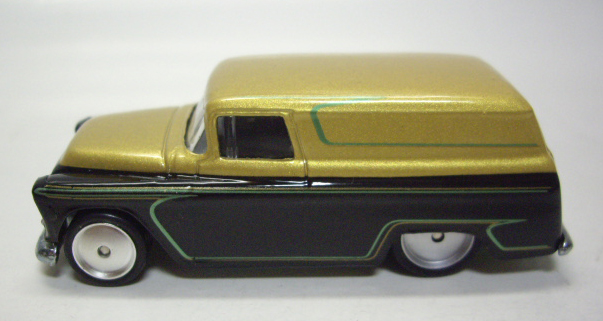 画像: LOOSE - 2011 GARAGE 30CAR SET (バラシ） 【'55 CHEVY PANEL】　GOLD-BLACK/RR