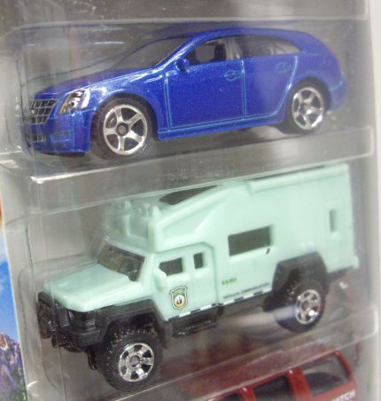 画像: 2014 MATCHBOX 5PACK  【OUTDOOR SIGHTS】 Honda Ridgeline(EX)/2010 Cadillac CTS Wagon/MBX Prosection aka Road Tripper/1997 Chevrolet Tahoe/Travel Trailer(EX)