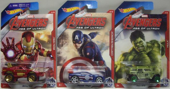 画像: 2015 WALMART EXCLUSIVE - MARVEL AVENGERS "AGE OF ULTRON" 【8種セット】(STING ROD/POWER RAGE,ROCKSTER/16 ANGELS/GROWLER/ULTRA RAGE/MUSCLE TONE BUZZ BOMB）