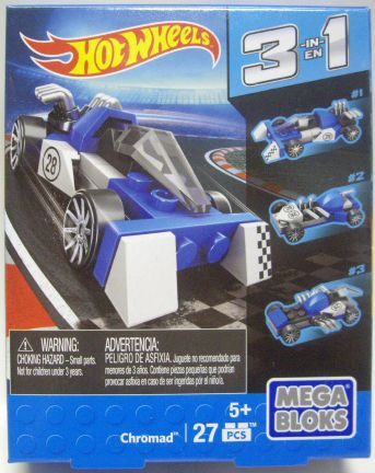 画像1: MEGA BLOKS HOT WHEELS 3 in 1 【CHROMAD】　BLUE/10SP