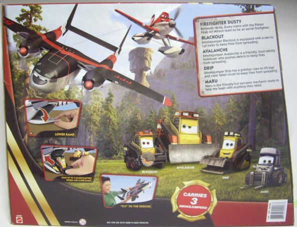 画像: 2015 DISNEY PLANES FIRE & RESCUE 【CABBIE TRANSPORTER GIFT PACK】 included FIREFIGHTER DUSTY/BLACKOUT/AVALANCHE/DRIP/MARU