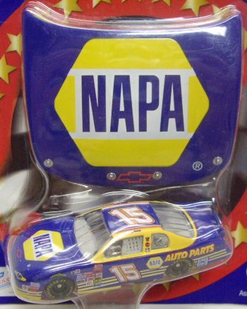 画像: 2002 ACTION - NASCAR WINNER'S CIRCLE 【"#15 NAPA" CHEVY MONTE CARLO】 BLUE-YELLOW (with 1/24 RACE HOOD)
