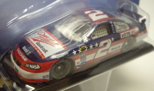 画像: 2004 ACTION - NASCAR WINNER'S CIRCLE 【"#2 MILLER" DODGE CHARGER】 BLUE-RED (台座付き)