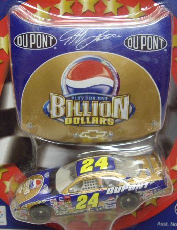 画像: 2003 ACTION - NASCAR WINNER'S CIRCLE 【"#24 DU PONT/PEPSI" CHEVY MONTE CARLO】 BLUE-GOLD (with 1/24 RACE HOOD)