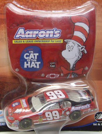 画像: 2004 ACTION - NASCAR WINNER'S CIRCLE 【"#99 AARON'S/THE CAT IN THE HAT" CHEVY MONTE CARLO】 RED (with 1/24 RACE HOOD)