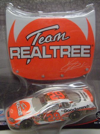 画像: 2004 ACTION - NASCAR WINNER'S CIRCLE 【"#29 TEAM REALTREE/GM GOODWRENCH" CHEVY MONTE CARLO】 WHITE-ORANGE (with 1/24 RACE HOOD)