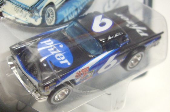 画像: 2002 HOT WHEELS RACING 【#6 TEAM PFIZER '57 T-BIRD】 BLACK-BLUE/RR