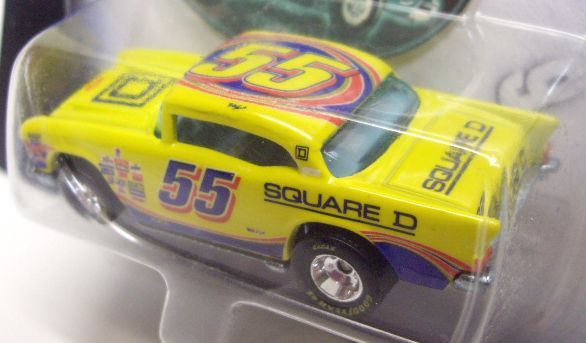 画像: 2002 HOT WHEELS RACING 【#55 TEAM SQUARE D '57 CHEVY】 YELLOW/RR