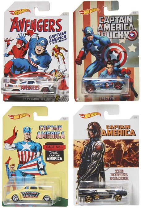 画像: 2016 Celebrate 75 Years of Captain America!【8種セット】 '57 PLYMOUTH FURY/SPECTYTE/QOMBEE/'70 MUSTANG MACH1/'40 FORD COUPE/RIVITED/SIR OMINOUS/RD-08