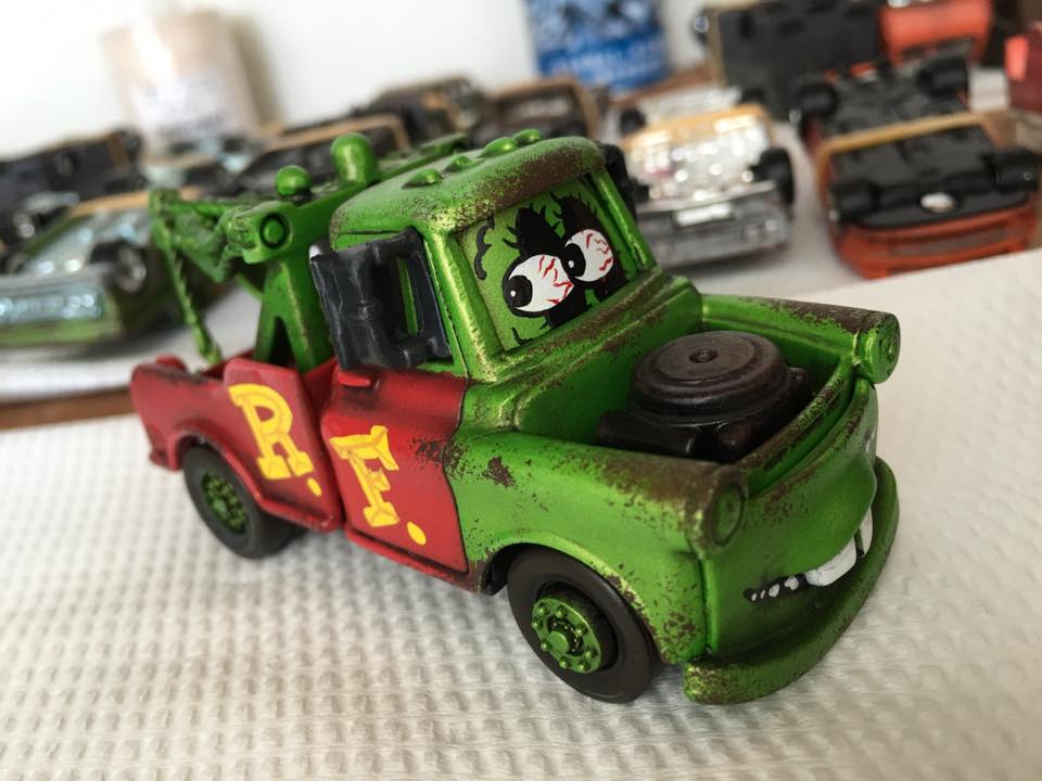 画像: PRE-ORDER HELLS DEPT 2016 J.D.C. 13 【RAT FINK MATER (ハンドペイント　カスタム完成品）+ オマケでカスタム1台付き】 GREEN-RED（入荷日未定）（送料サービス適用外）