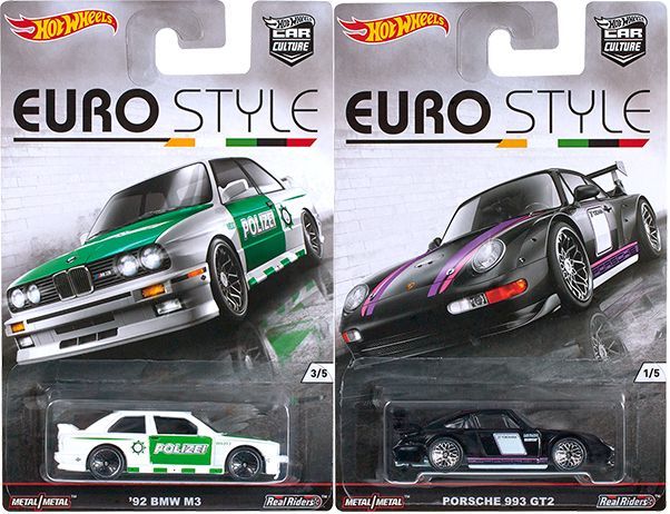 画像: 2016 HW CAR CULTURE - 【Bアソート EURO STYLE 5種セット】 '92 BMW M3/PORSCHE 911 GT3 RS/PORSCHE 993 GT2/FIAT 500/VOLKSWAGEN GOLF MK7