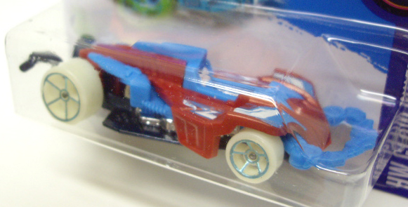 画像: 【WATTZUP】 RED-LT.BLUE/O5 （タイヤは蓄光です）  (インターナショナル・ショートカード)