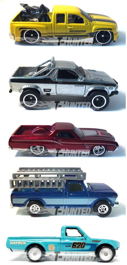 画像: 2016 HW CAR CULTURE - 【CアソートTRUCKS 5種セット】 DATSUN 620/'75 FORD F-250/'72 FORD RANCHERO/SUBARU BRAT/CHEVY SILVERADO