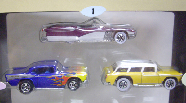 画像: 1997 FAO SCHWARZ EXCLUSIVE 【CRUISIN' THE '50s】　STREET BEAST/'57 CHEVY BEL AIR/'55 NOMAD/'56 FLASHSIDER/'58 CORVETTE/PURPLE PASSION/'57 T-BIRD/'59 CADDY