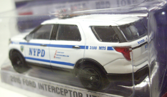 画像: 2016 GREENLIGHT HOT PURSUIT S19 【2015 FORD INTERCEPTOR UTILITY】 WHITE/RR (NYPD) 