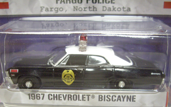 画像: 2016 GREENLIGHT HOT PURSUIT S19 【1967 CHEVROLET BISCAYNE】 BLACK-WHITE/RR (FARGO POLICE) 