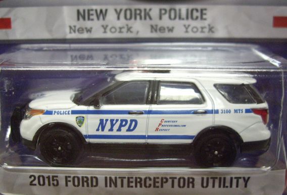 画像: 2016 GREENLIGHT HOT PURSUIT S19 【2015 FORD INTERCEPTOR UTILITY】 WHITE/RR (NYPD) 