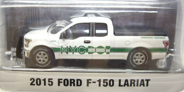 画像: 2016 GREENLIGHT BLUE COLLAR COLLECTION S1 【2015 FORD F-150 LARIAT】 WHITE/RR (NEW YORK CITY DOT)