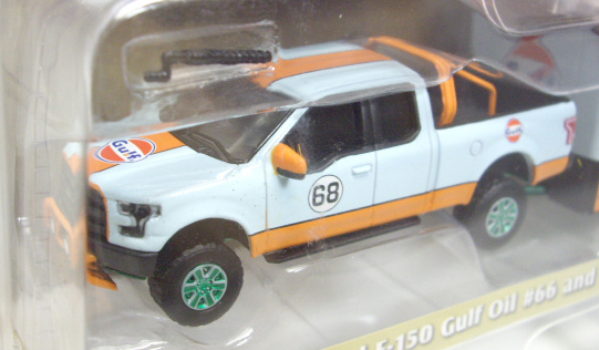 画像: 2016 GREENLIGHT - HITCH & TOW S7 【2015 FORD F-150 GULF OIL #66 AND GULF OIL ENCLOSED CAR HAULER】 LT.BLUE/RR (GULF) (GREEN MACHINE)