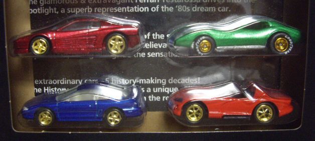 画像: 1995 FAO SCHWARZ EXCLUSIVE 【THE HISTORY OF HOT WHEELS II】　'58 CORVETTE/FERRARI 250/SPRIT WINDOW '63/ SHELBY COBRA 427 S/C /CORVETTE STINGRAY/FERRARI TESTAROSSA/DODGE VIPER RT/10 /'96 MUSTANG GT COUPE