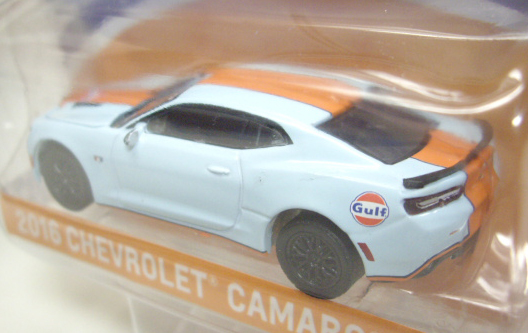 画像: 2016 GREENLIGHT HOBBY EXCLUSIVE 【2016 CHEVROLET CAMARO SS (GULF)】 LT.BLUE-ORANGE/RR