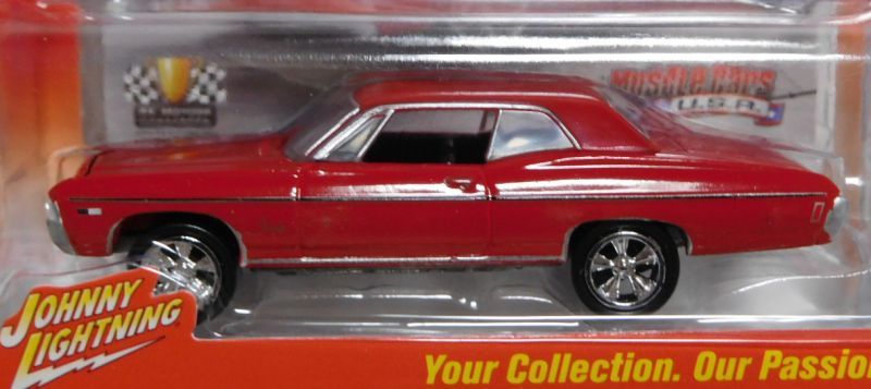 画像: 2016 JOHNNY LIGHTNING - MUSCLE CARS USA S2 【1968 CHEVY IMPALA】 RED/RR