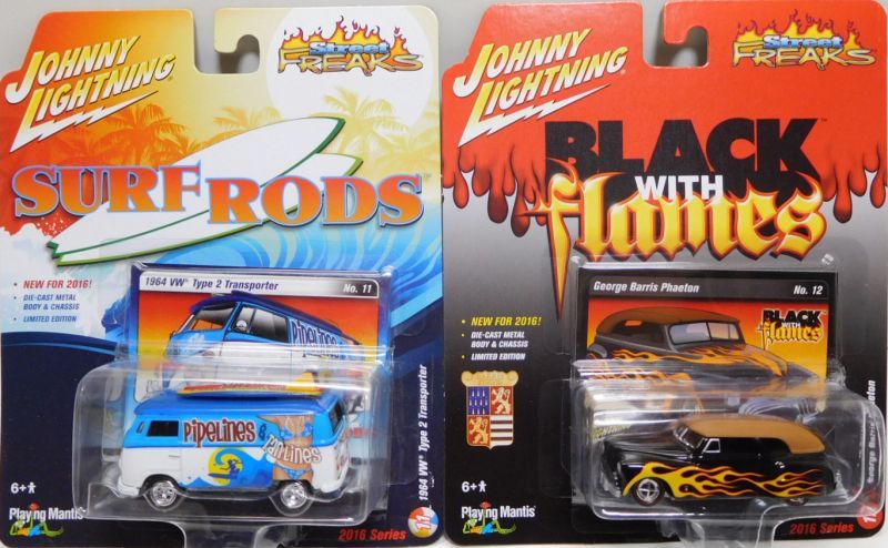 画像: 2016 JOHNNY LIGHTNING - STREET FREAKS S2 【6種セット(D)】1957 CHEVY NOMAD/1981 CHEVY MALIBU/1927 FORD T-ROADSTER/1966 DODGE CHARGER/1964 VW TYPE 2 TRANSPORTER/GEORGE BARRIS PHAETON