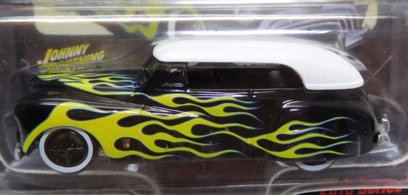 画像: 2016 JOHNNY LIGHTNING - STREET FREAKS S2 【GEORGE BARRIS PHAETON】 BLACK-WHITE (BLACK WITH FLAMES)