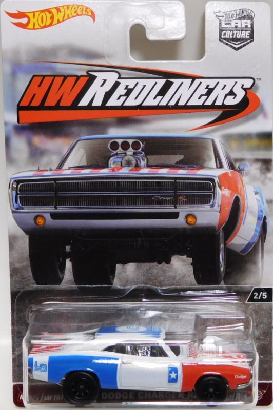 画像: 2017 HW CAR CULTURE - 【Gアソート RED LINERS 5種セット】 '70 DODGE CHARGER R/T /'55 CHEVY BEL AIR GASSER/'69 CORVETTE RACER/'68 MERCURY COUGAR/'68 COPO CAMARO